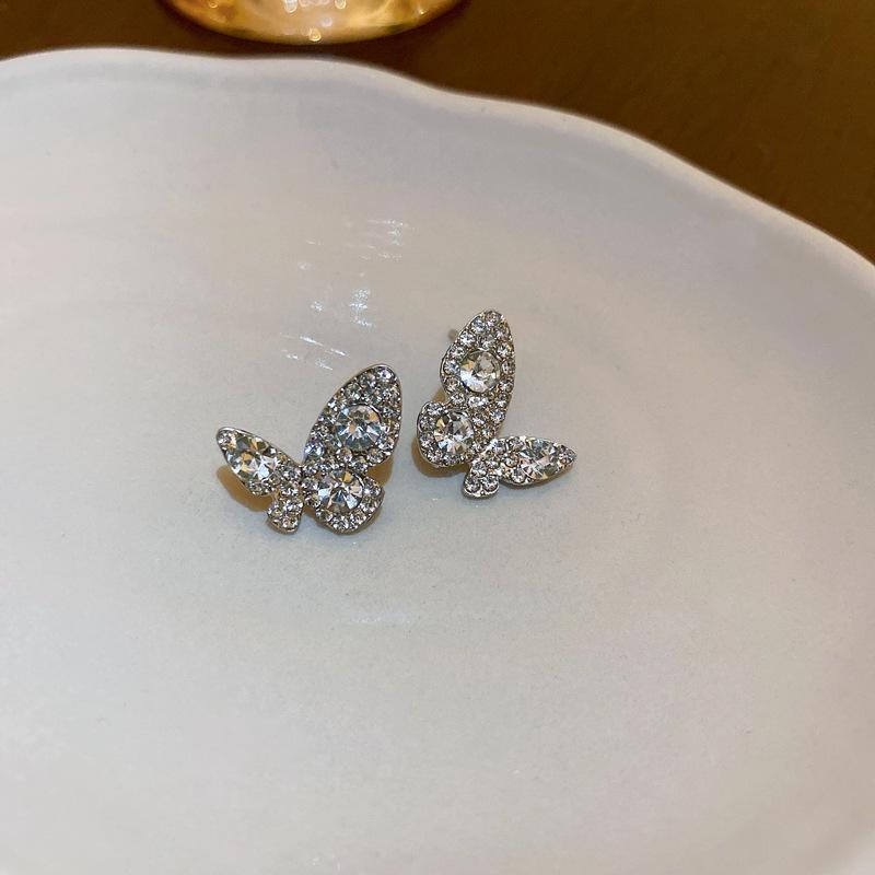 Hochwertige Silbernadel Zirkon Blume Fransenohrringe Europäische und Amerikanische Leichter Luxus Temperament Ohrringe Retro Nischenohrringe