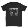 Deftones White Logo T-Shirts for Men Harajuku Gothic Japanese Vintage Cotton Tee Round Neck Short Sleeve Soft Oversized T Shirt