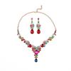 Necklace Earrings Set Premium Three-Piece Bridal Wedding Dress Accessories