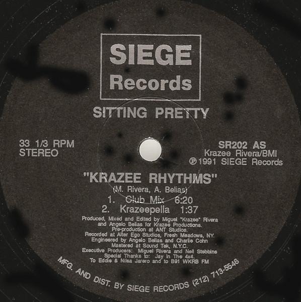 12inch Record SITTING PRETTY Krazee Rhythms SR202 Siege Records 1991 US Dance Electronica Used