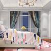 2pcs- Imitation Real Wood Floor Polyester Curtains, Pole Bag Curtains 42*84, Bedroom, Living Room, Home Room Decoration