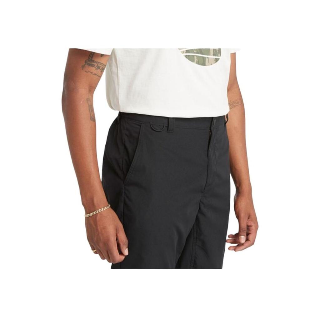 Timberland Solid Color Mid Waist Cuffed Casual Pants Men Bottoms Black A5XFF-001