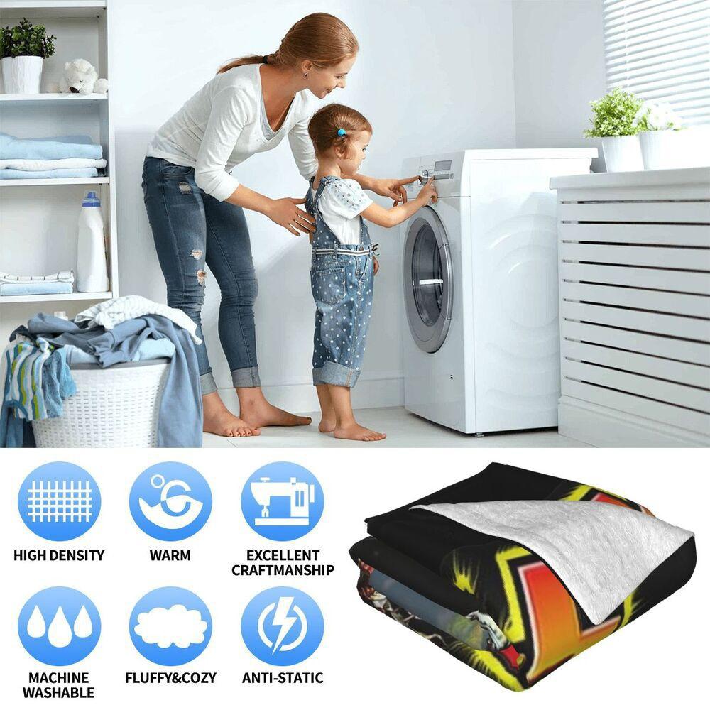 Manta de película de terror, manta de franela súper suave, ligera, cómoda para sofá, divertida manta navideña