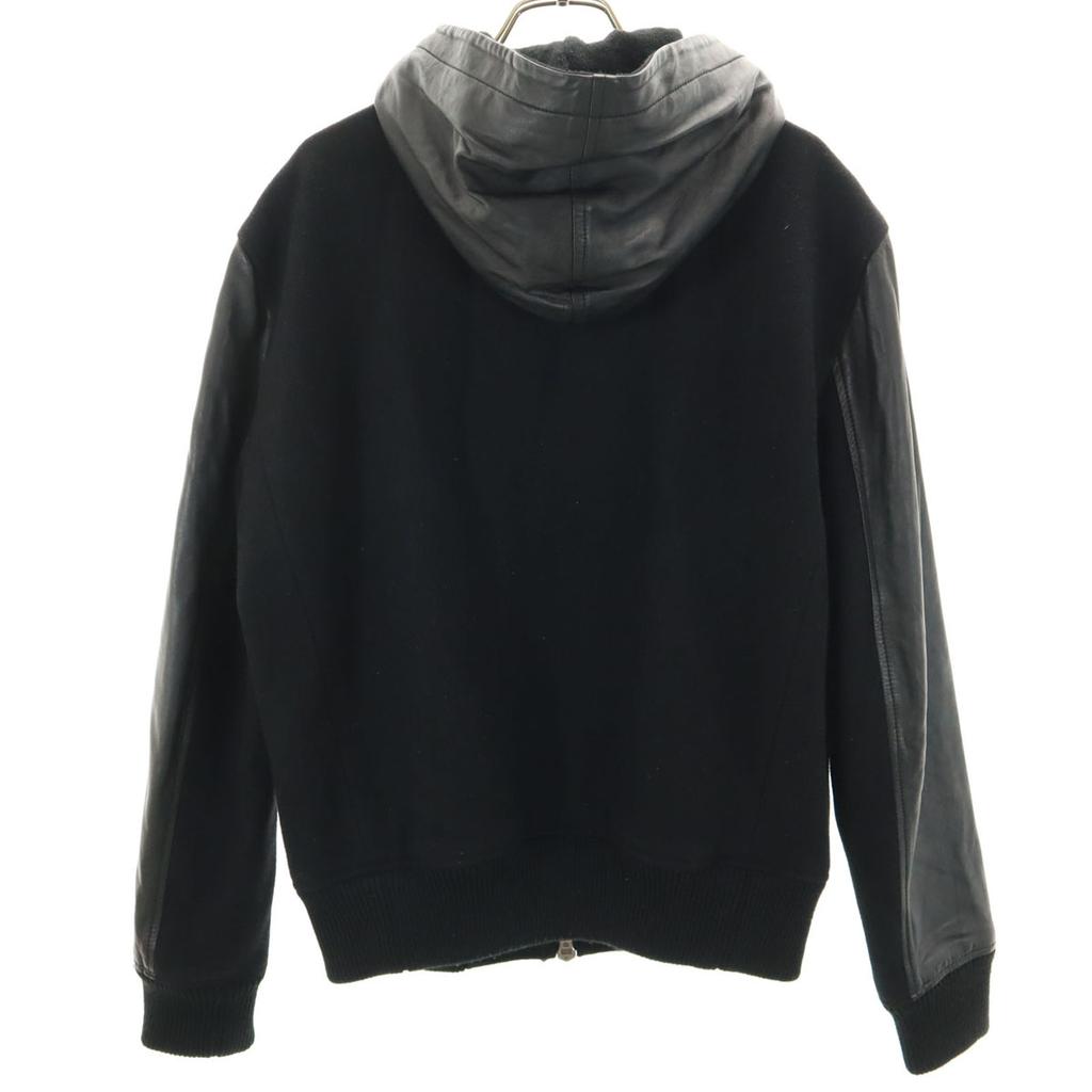 Armani Exchange Sheepskin Leather Hoodie Stajan S Black Men's Used