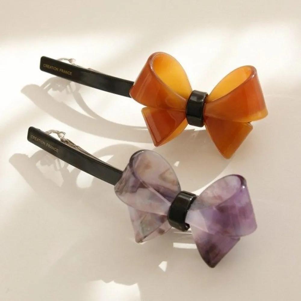 J Lauren Butterfly Ribbon Long Automatic Pin H01120 brown