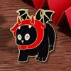 Fun Halloween Angel Pig Brooch Devil Decoration Accessories Badge
