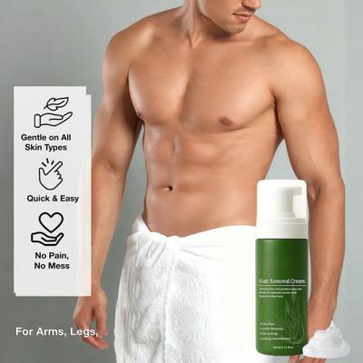 1/2Pcs 60ML Men Hair Removal Cream Natural Aloe Vera Gentle Fast Acting Moisturizing Full Body Arm Leg Underarms Facial Hair Remover Depilatory Cream