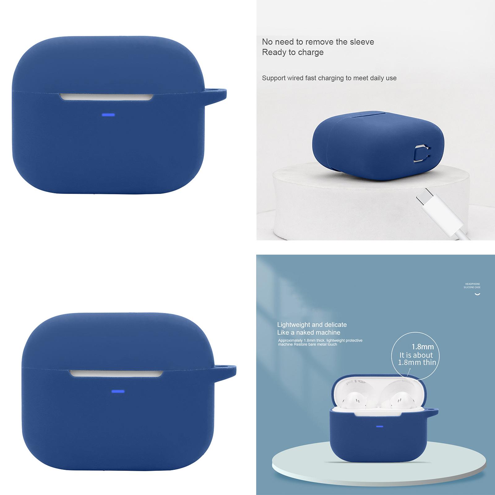 

Чехол для наушников W04 Plus, мягкий силиконовый корпус, гибкий чехол, водонепроницаемая кожа чёрный