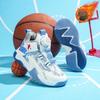 Winter 2025 Children's Non-Slip Leather Basketball Shoes with Velvet Lining