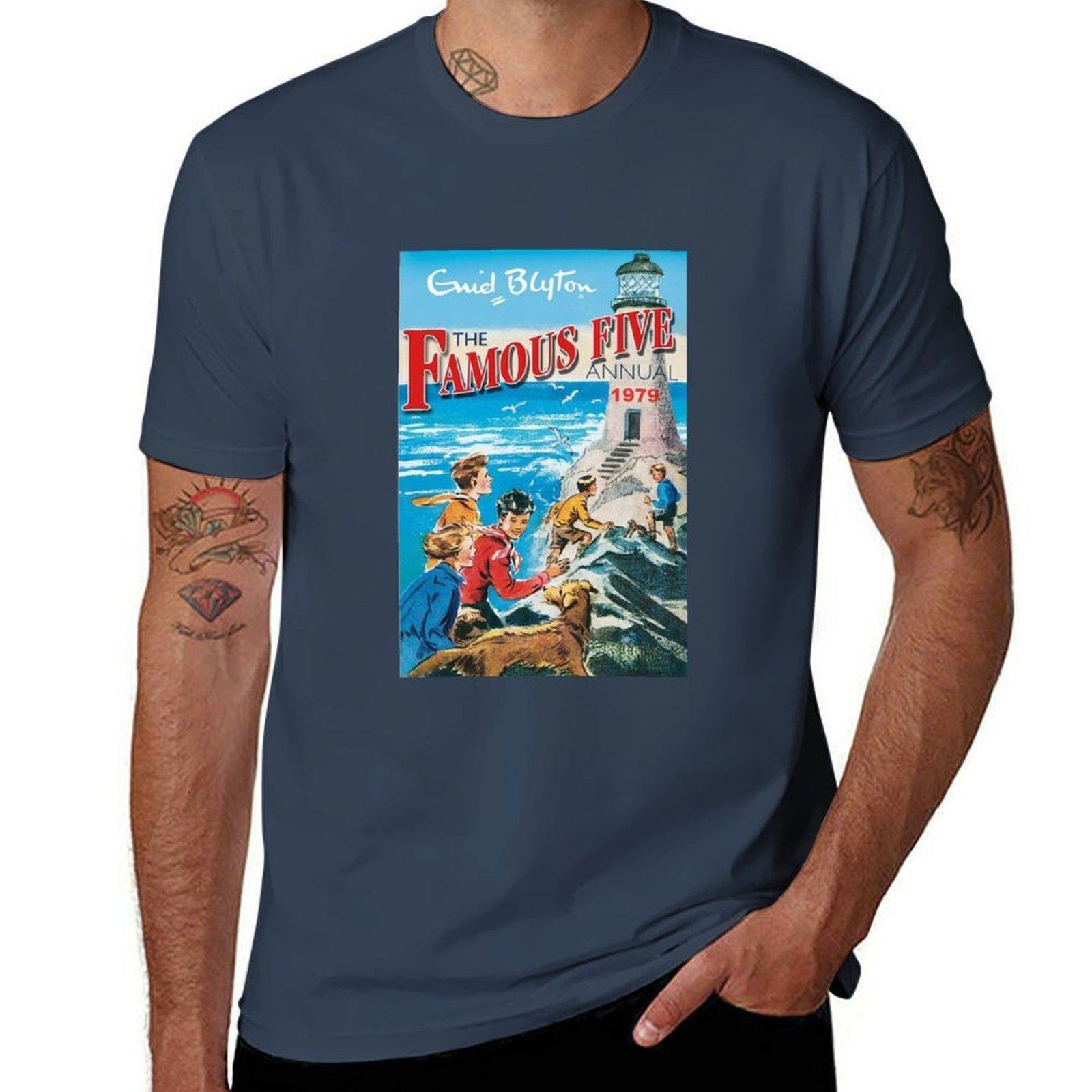 The Famous Five by Enid Blyton TShirt Basic Simple Design Short Sleeve Shirt S