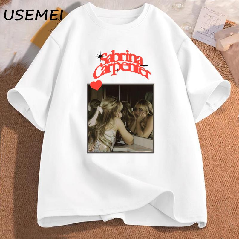 

Футболка Sabrina Carpenter Женская Винтажная Ретро Музыкальная Футболка Письма, Которые Я Не Могу Отправить Мерч с Тура Футболки Рок Футболки Повседневная Хлопковая Одежда S