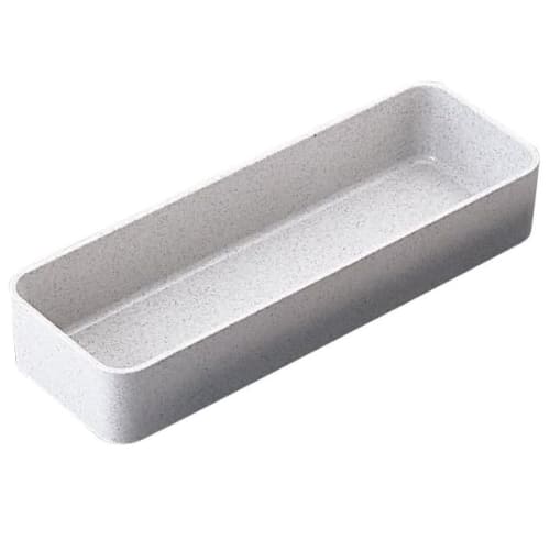 Plakira Cutlery Box/Chopsticks Storage Case, 23x8x4cm, Made in Japan, Kitchen, Restaurant, Dining Room, Easy to Use, Simple, Gray/White, Stackable, Pl