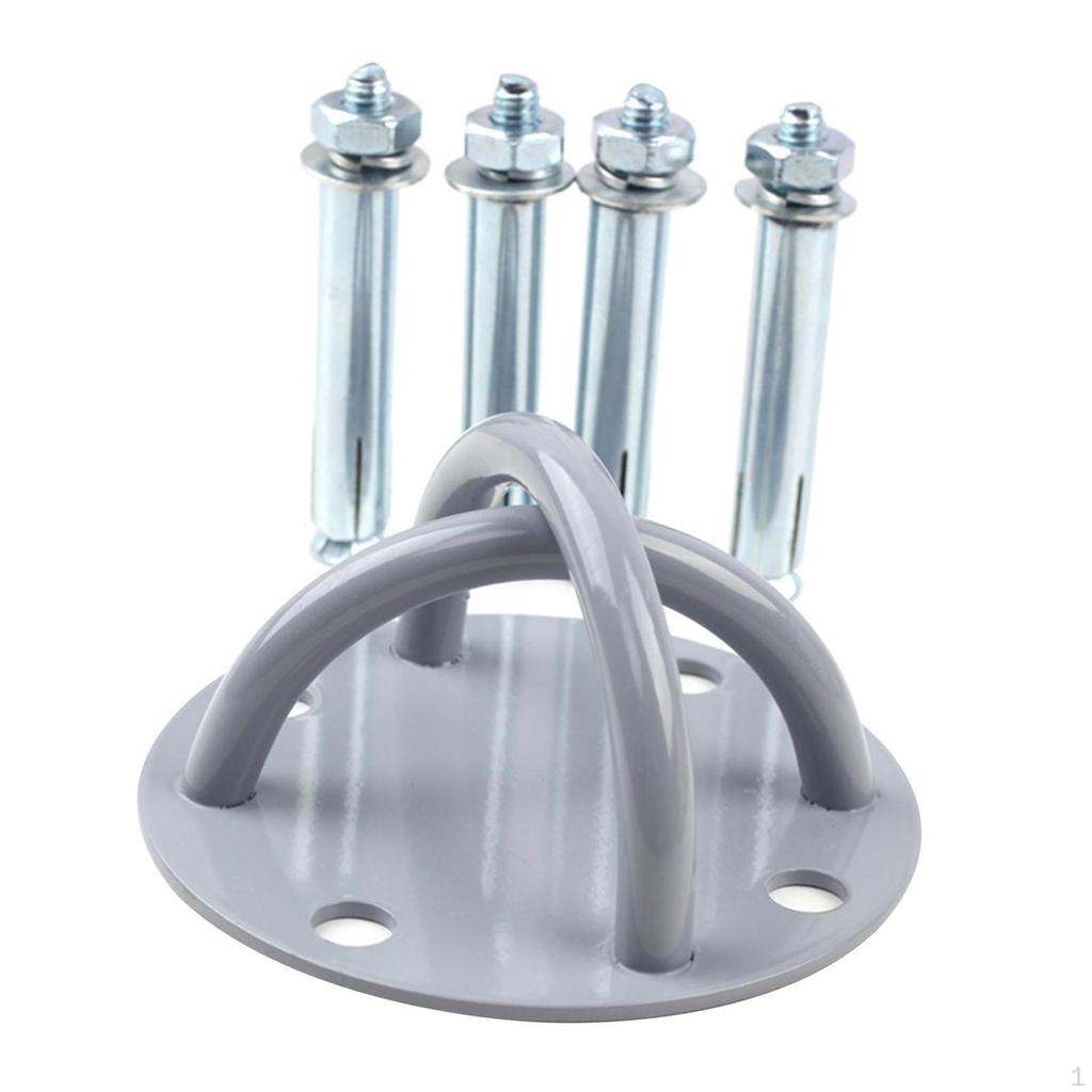 Ceiling Anchor x Mount 12x6cm Accessories with M10 Screws Metal for Body Weight Strength Training