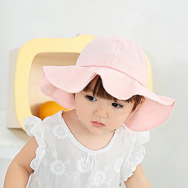 Girl's Big Eaves Sun Hat Bonnet Fisherman Hat Solid Color Travel Sun Protection Spring And Summer Princess Sun Hat
