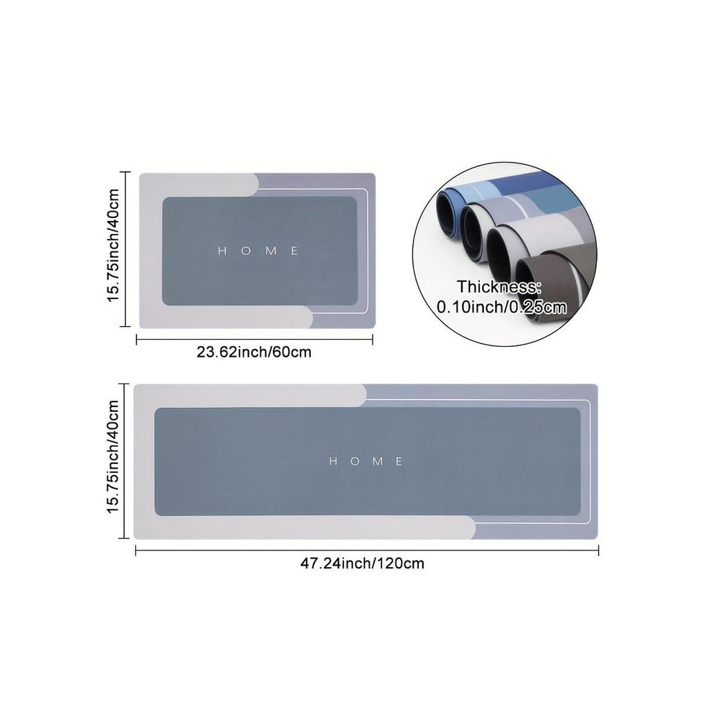 Moderní minimalistická neklouzavá kuchyňská rohož z křemeliny - Absorbující vodu a olej, Omyvatelná podlahová rohož