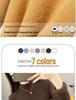 Women's 2025 Autumn/Winter Half-High Collar Velvet Knit Sweater - Thick, Warm Base Layer Fleece Pullover