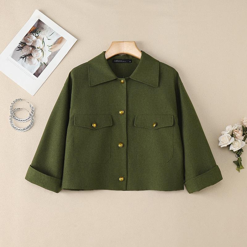 ZANZEA Women Casual Turn Down Collar Loose Long Sleeve Blouse