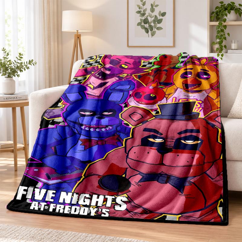 Five Nights At Freddys Flannel Throw Blanket Soft Warm Cozy For Sofa Bed Indoor Home Bedroom Use