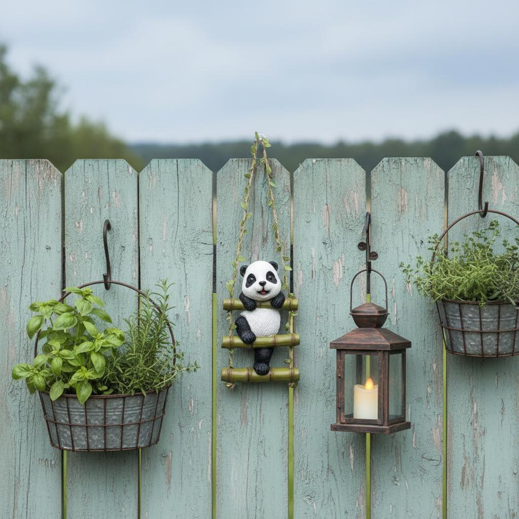 Climbing Creature Figurine Long-Lasting Resin Creature Rope Ladder Decor Wall Sculpture Weather Resistant House Decoration