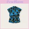 Kids Summer Shirt And Shorts Set With Printed Flowers For Boys Ages 3 To 8