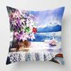Dekoracja salonu w domu poszewki na poduszki Poszewka na poduszkę w stylu vintage malarstwa olejnego 45*45 poszewka 40x40cm 50x50 45x45