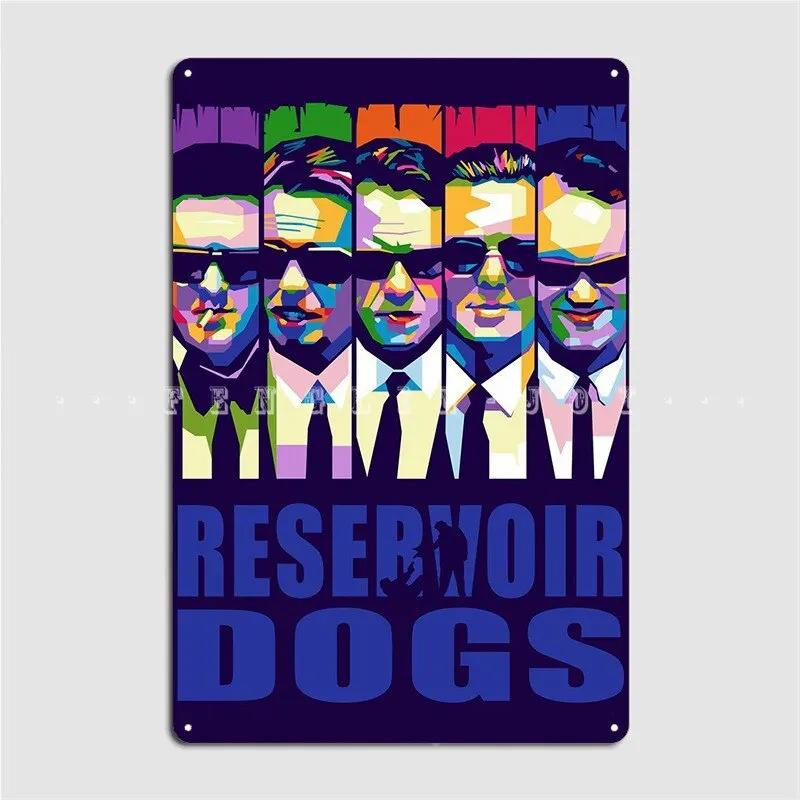 

Reservoir Dogs Retro Metal Tin Sign Poster Vintage Cinema Wall Decor for Kitchen Home Classic Movie Mural Painting 20x30cm（7.8x11.8inch）