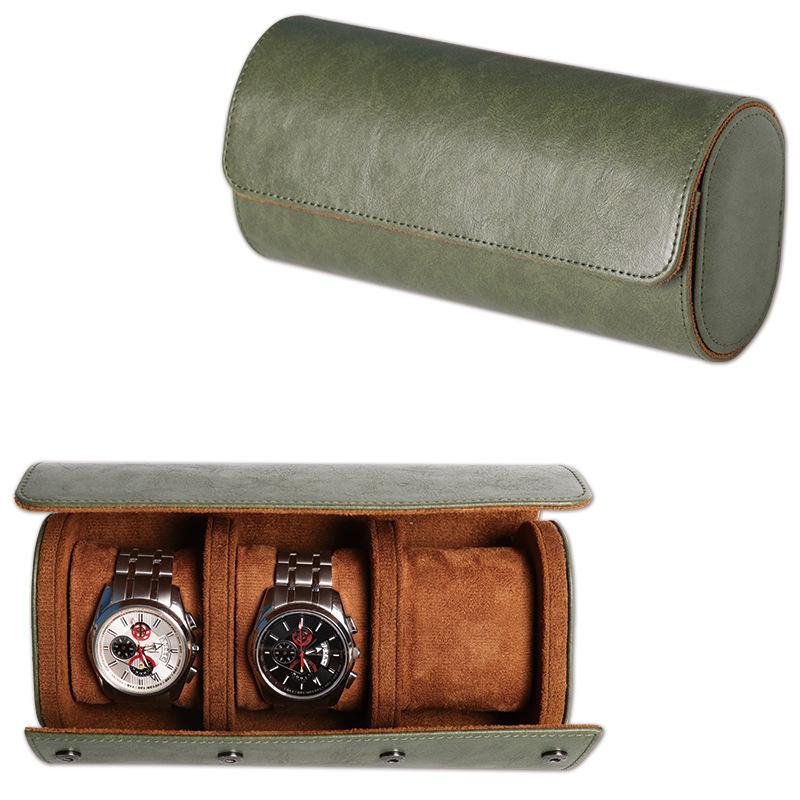 Watch packaging box storage sewing soft cloth PU leather watch leather box fixed leather bag