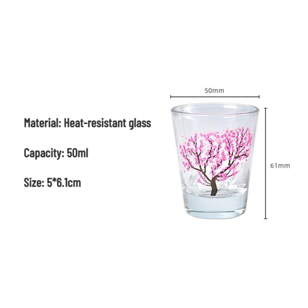 Temperature Change Color Vodka Shot Glasses Transparent Heat Resistant Small Glass Vodka Cup Bar Barware Set Wine Glass