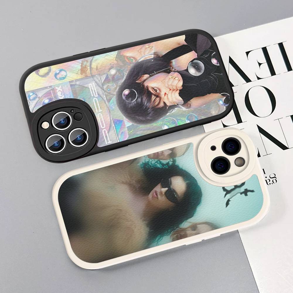 British Pop C-CharliS-XCX Singer Leather Phone Case For IPhone 16 15 14 17 Pro Max 11 12 Mini Plus Soft Shell