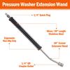 Car Pressure Washer Extension Wand, 20in Power Washer Wand Extension for Car Wash, Stainless Steel Non-Slip Grip, with 1/4” Quick Connect Plug