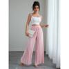 Fashion Loose Pleated Women's Long Pants Solid Color New Folded Elastic Waist Strap Loose Wide Leg Pants Casual Drawstring Trousers