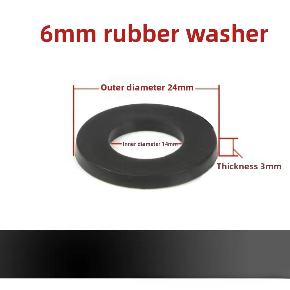 Black Rubber Gaskets – 4/6 Inch Plumbing Washers Bellows Shower Hose & Water Inlet Pipe Seals | Silicone Waterproof O-Rings