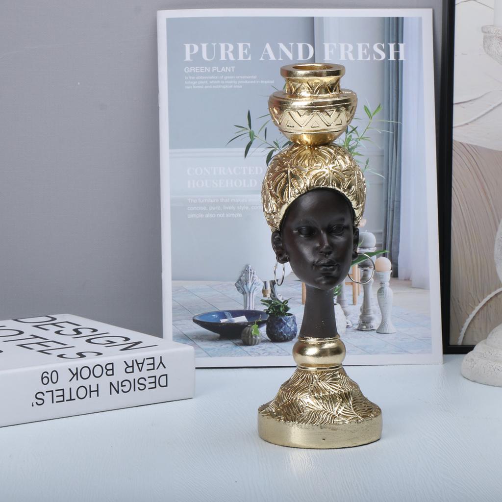 Afrika Kadın Figürü Reçine Kadın Figürleri Siyah Figür Heykeller Yoga Stüdyosu Ev Ofis Masaüstü Dekorasyonu İç Mekan Süsleri