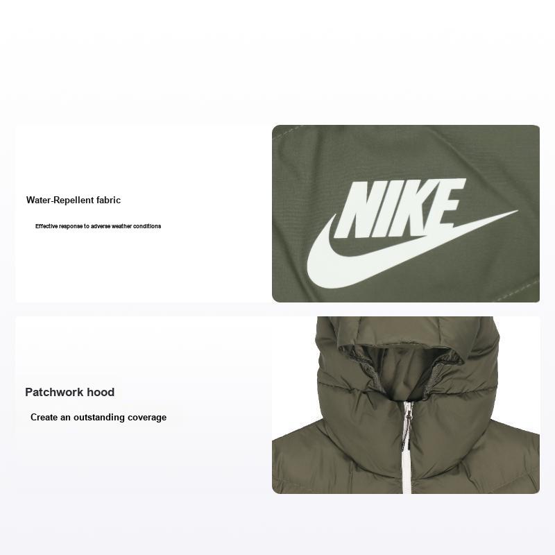 Nike Men's Green Nsw Down Fill Hooded Warm Down Jacket Outerwear Cu0226-380 Cm