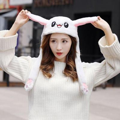 Zimní ochrana proti chladu pohybující se klobouk s králičími uši roztomilé chrániče uší