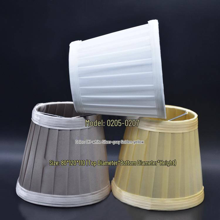 European Style Handmade Pleated Fabric Lampshade for Pendant and Wall Lamps