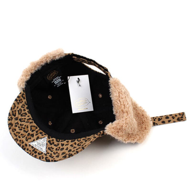 Universal Chemistry Leopard Beige Earflap Cap