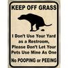 Keep Off Grass Metal Sign 8x12 Inch Outdoor Warning Lawn Decor No Dogs Pooping