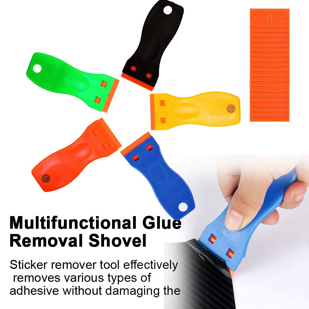 Double Edge Plastic Razor Glass Cleaning Scraper Label Quick Cleaning Razor Glue Remover Window Car Film Sticker Scraper