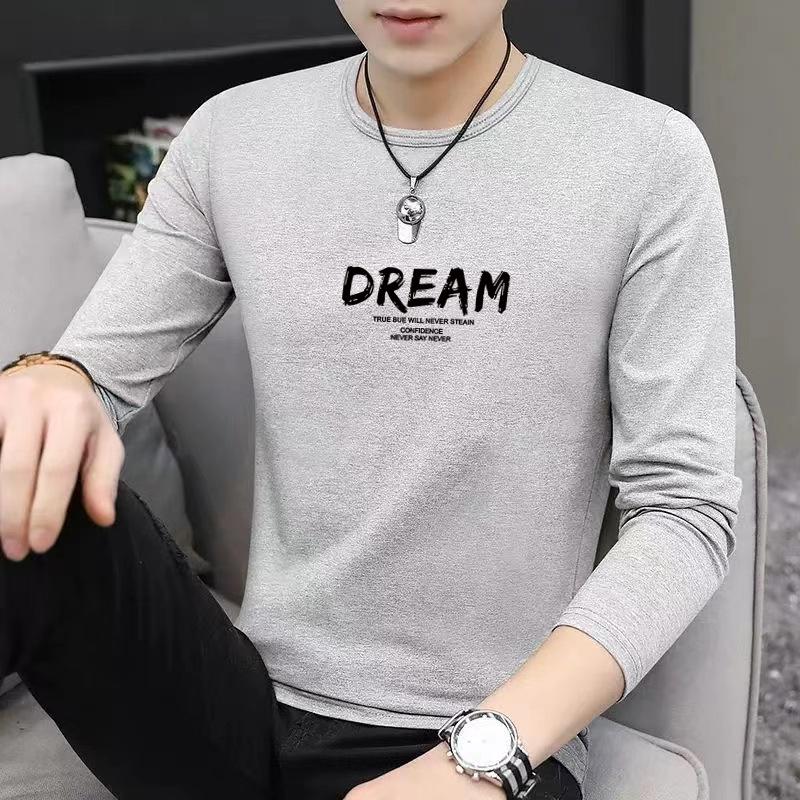 

Мужские футболки с длинным рукавом и круглым вырезом — модные бренды премиум-класса для весны, осени и зимы. 4XL (165-180 jin)