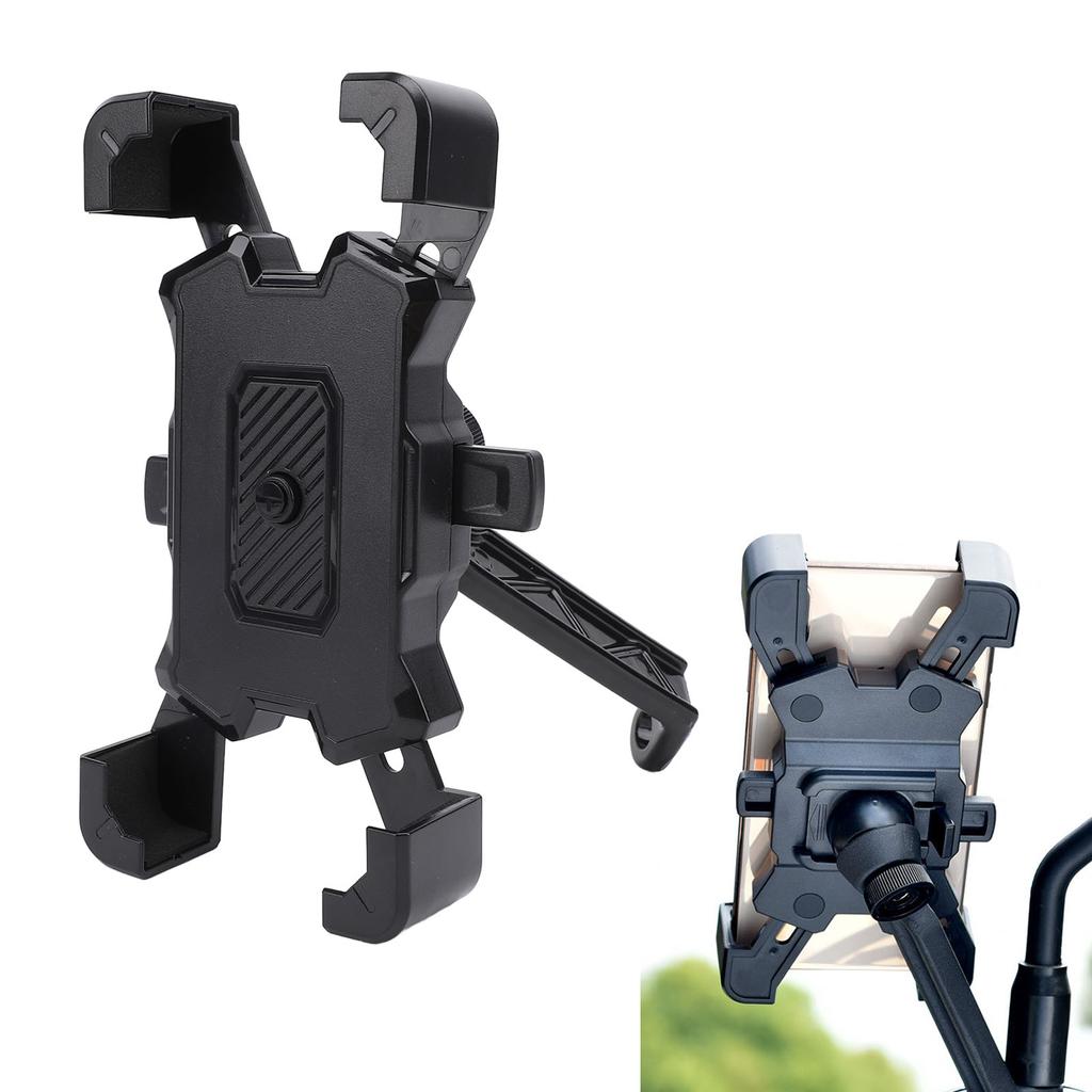 Motorcycle Phone Mount Shock Absorbing 360 Degree Rotatable Motorcycle Handlebar Cell Phone Holder for Electric Bike Cycling