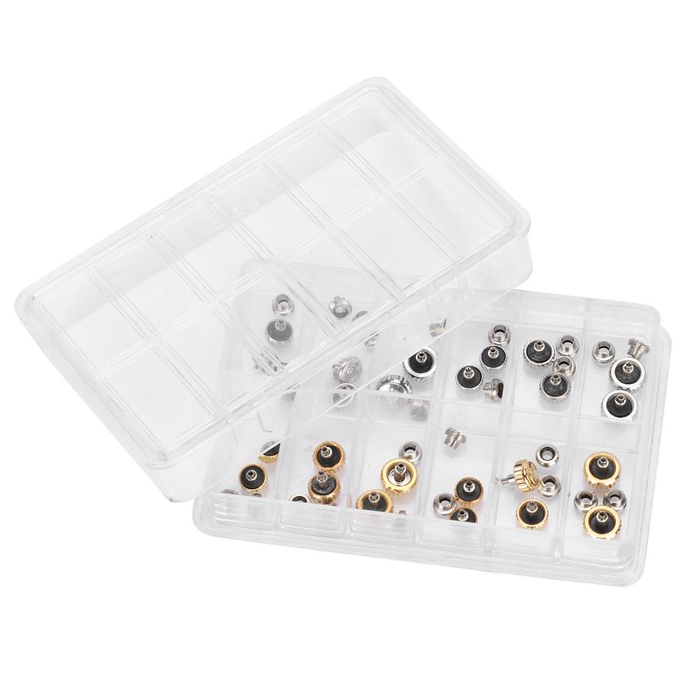 24PCS Silver/Gold Color Watch Crown Assorted Replacement Accessories Accessory Installation