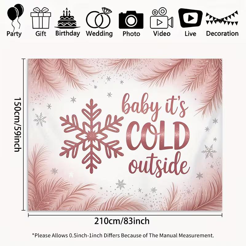 2D Pastel Winter Neutral Baby Shower Newborn Photography Background Cloth