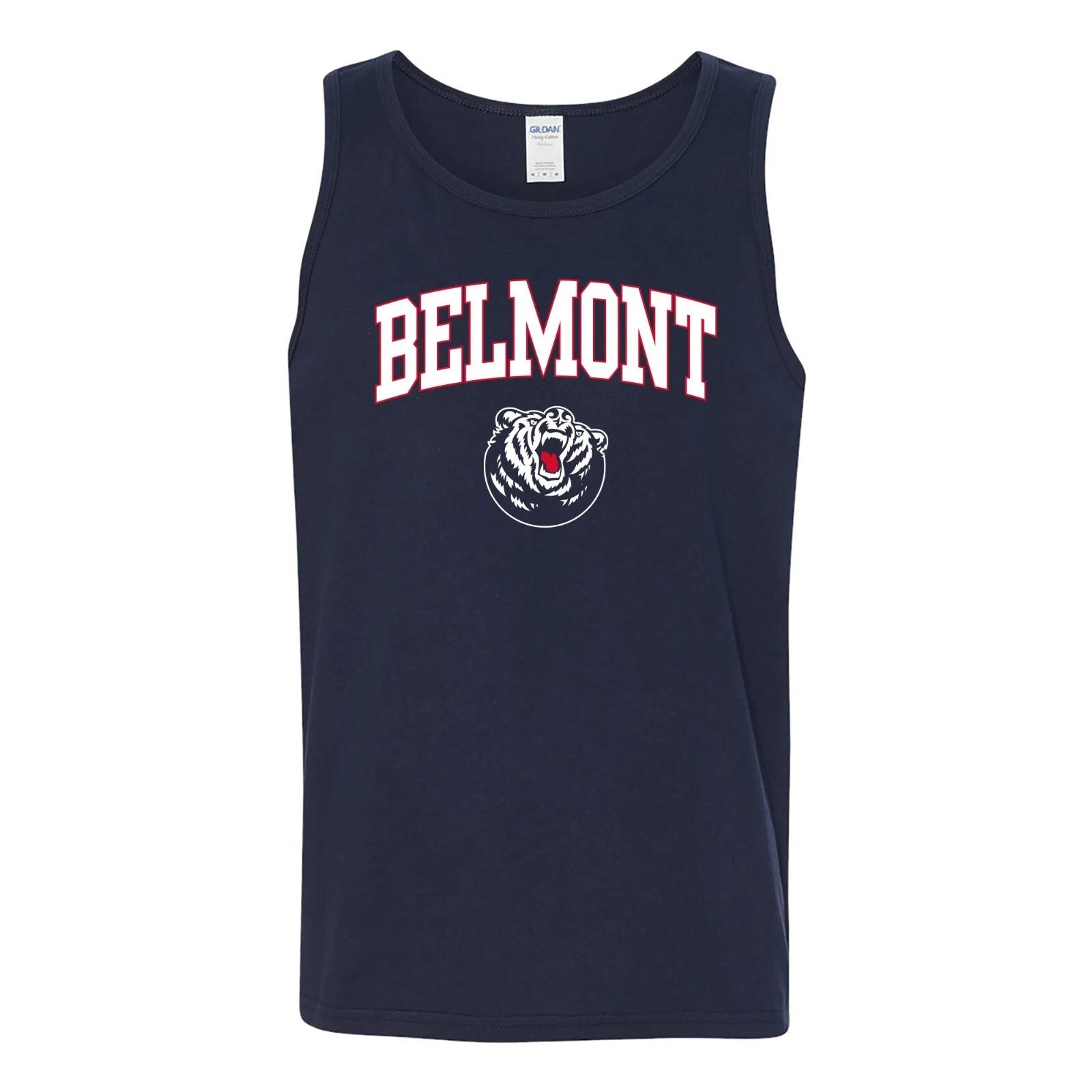 Belmont University Bruins Arch Logo Tank Top - Navy 4XL