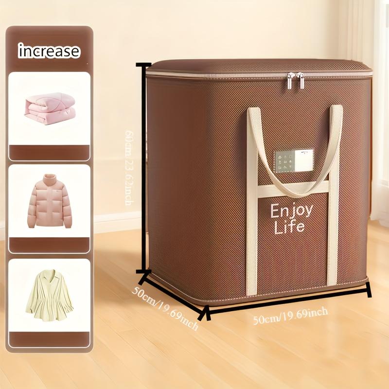 Faltbare Umzugs- und Aufbewahrungstaschen mit großem Fassungsvermögen und stabilen Griffen - Schwerlast-Stoff-Organizer für Kleidung, saisonale Bettwäsche, Garderobe, Studentenwohnheim, Umzug