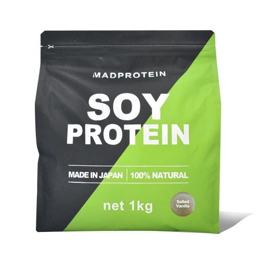 MADPROTEIN Soy Protein, No Artificial Sweeteners, Made in Japan, Soybean Plant Protein (Salted Vanilla, 1kg)