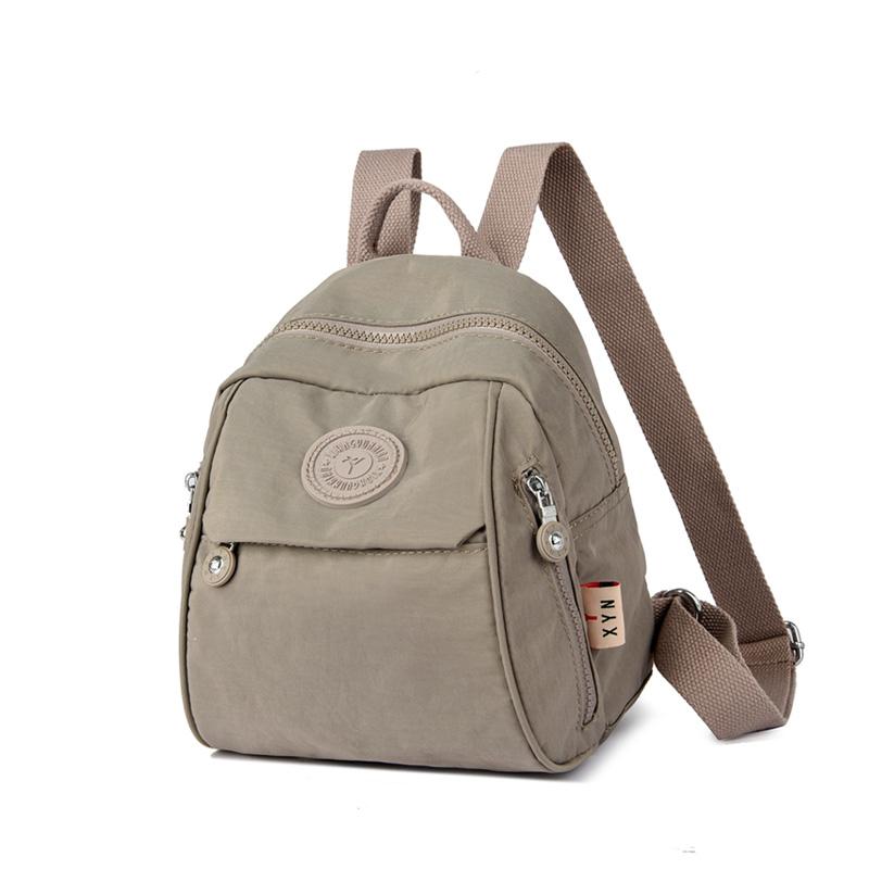 Large Capacity Student Schoolbag Women's Backpack Lightweight Water-repellent Nylon Commuter Travel Bag