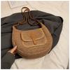 Luxus-Umhängetaschen für Damen Stroh-Strandtasche Gewebte Boho-Rattan-Stroh-Schultertasche Geldbörsen und Handtaschen Sommer-Raffia-Tasche