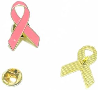10 Pcs Hope Ribbon Brooch Breast Cancer Awareness Pins Enamel Badge for Women Charity Party