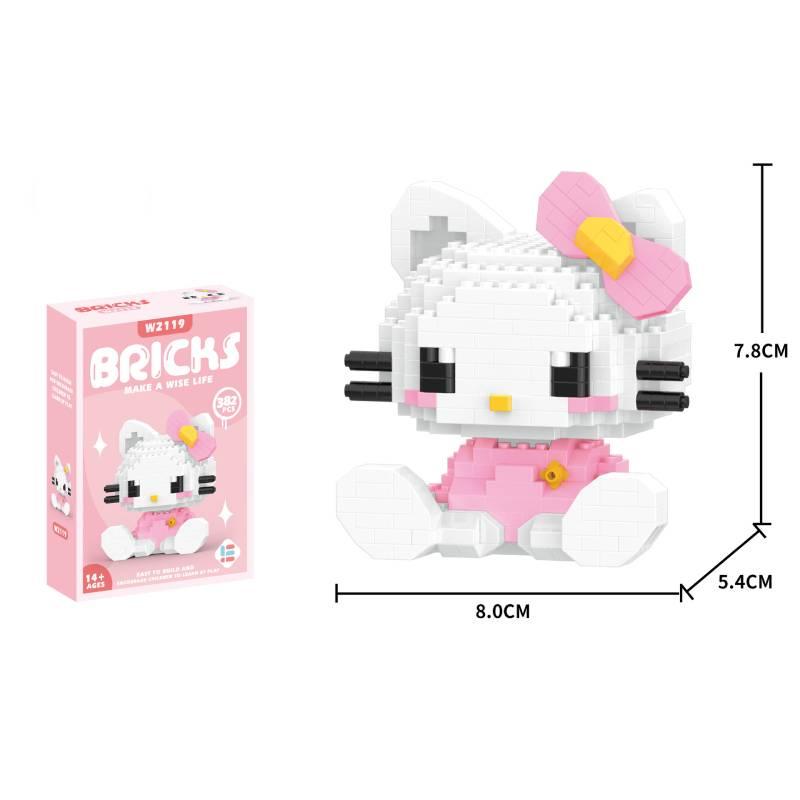 Sanrio Cartoon Plüschtiere Puzzlebausteine Mini-Diamanten Bauspielzeug HelloKitty382